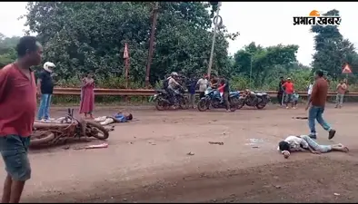 बड़ाजामदा में भीषण सड़क हादसा, अज्ञात बोलेरो की टक्कर से बाइक सवार दो युवक गंभीर