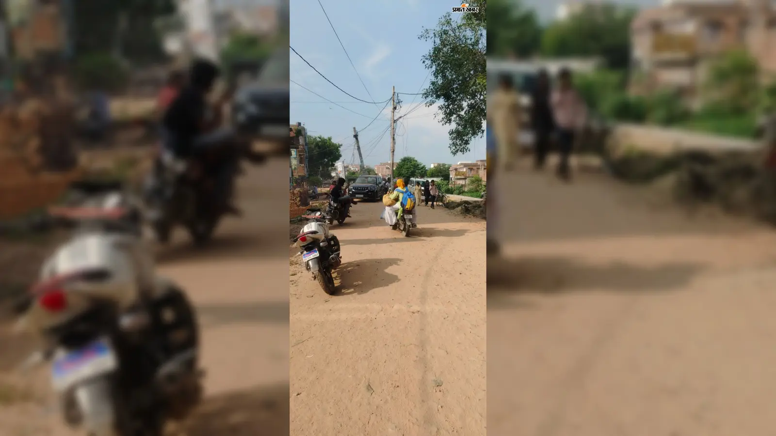 सीतामढ़ी में रिंग बांध सड़क का काम अटका, बिजली पोल और पेड़ों के कारण निर्माण की रफ्तार धीमी