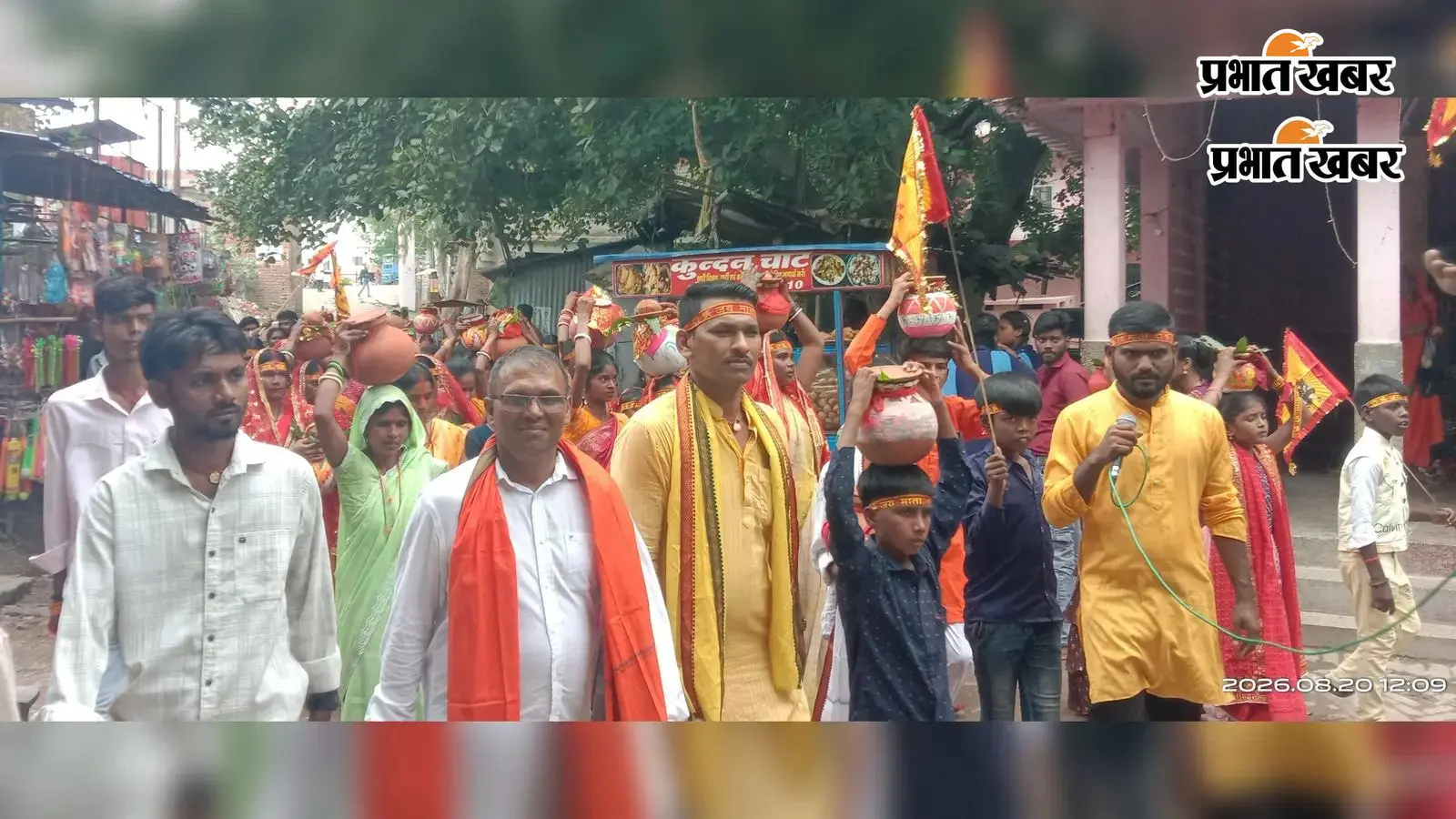 बाबा सेवक राम मंदिर में 24 घंटे का अखंड पाठ शुरू, निकली भव्य कलश यात्रा