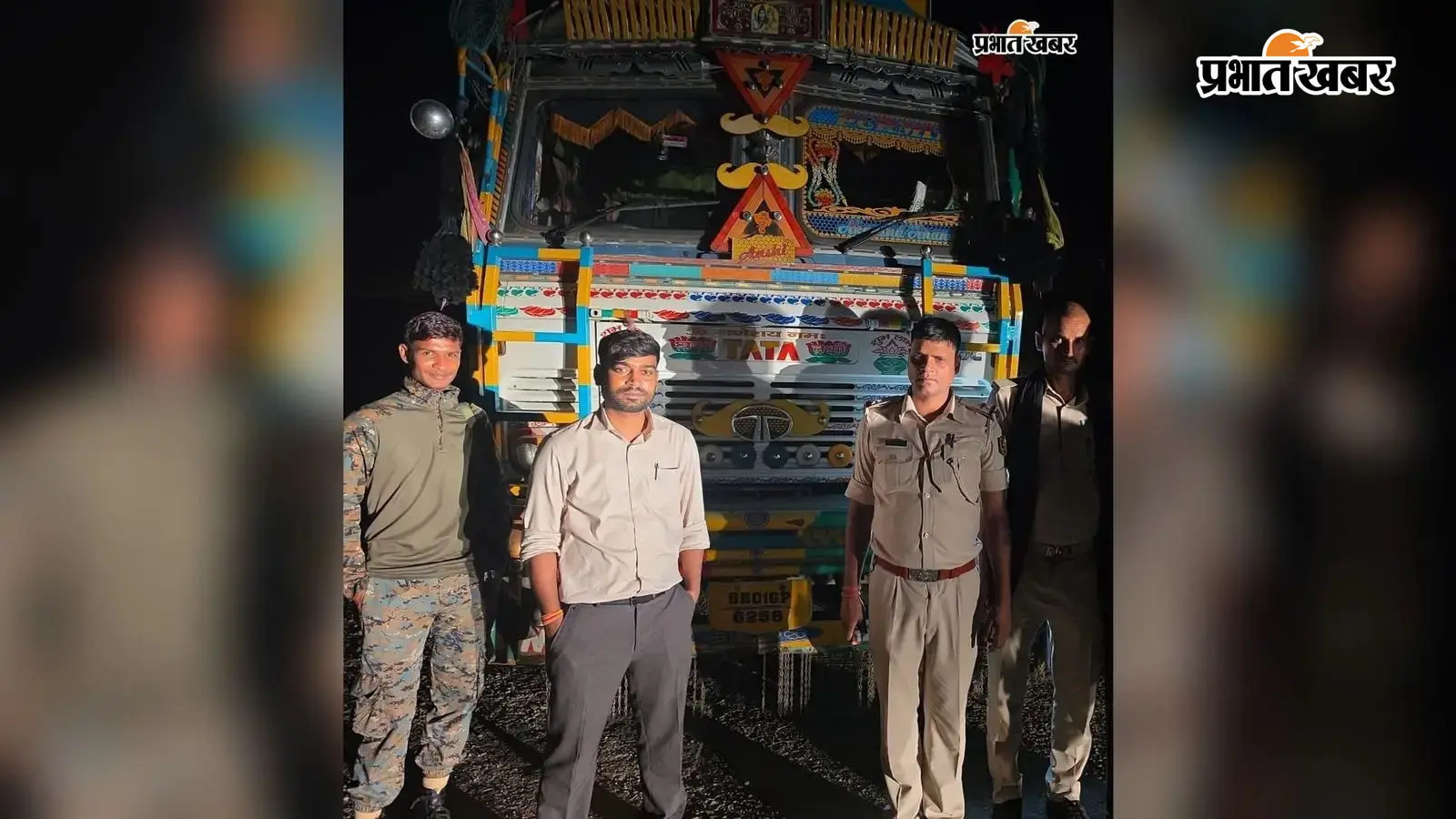 अवैध खनिज परिवहन पर बड़ी कार्रवाई, 49,490 किलो गिट्टी लदा 16 चक्का ट्रक जब्त