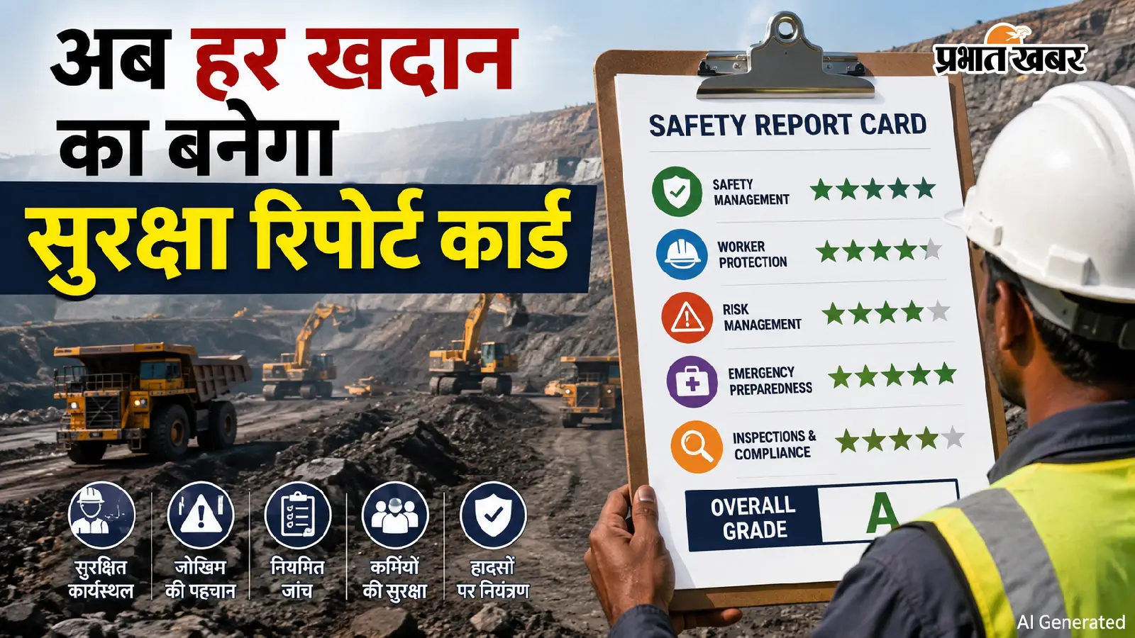 अब हर खदान का बनेगा सुरक्षा रिपोर्ट कार्ड, 35 से कम रेटिंग पर कसेगा शिकंजा