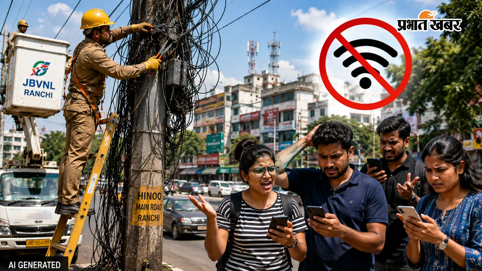नो नेट सब अपसेट: मुख्य सड़कों के बाद अब गलियों में चलेगा JBVNL का अभियान, कटेंगे बेतरतीब केबल