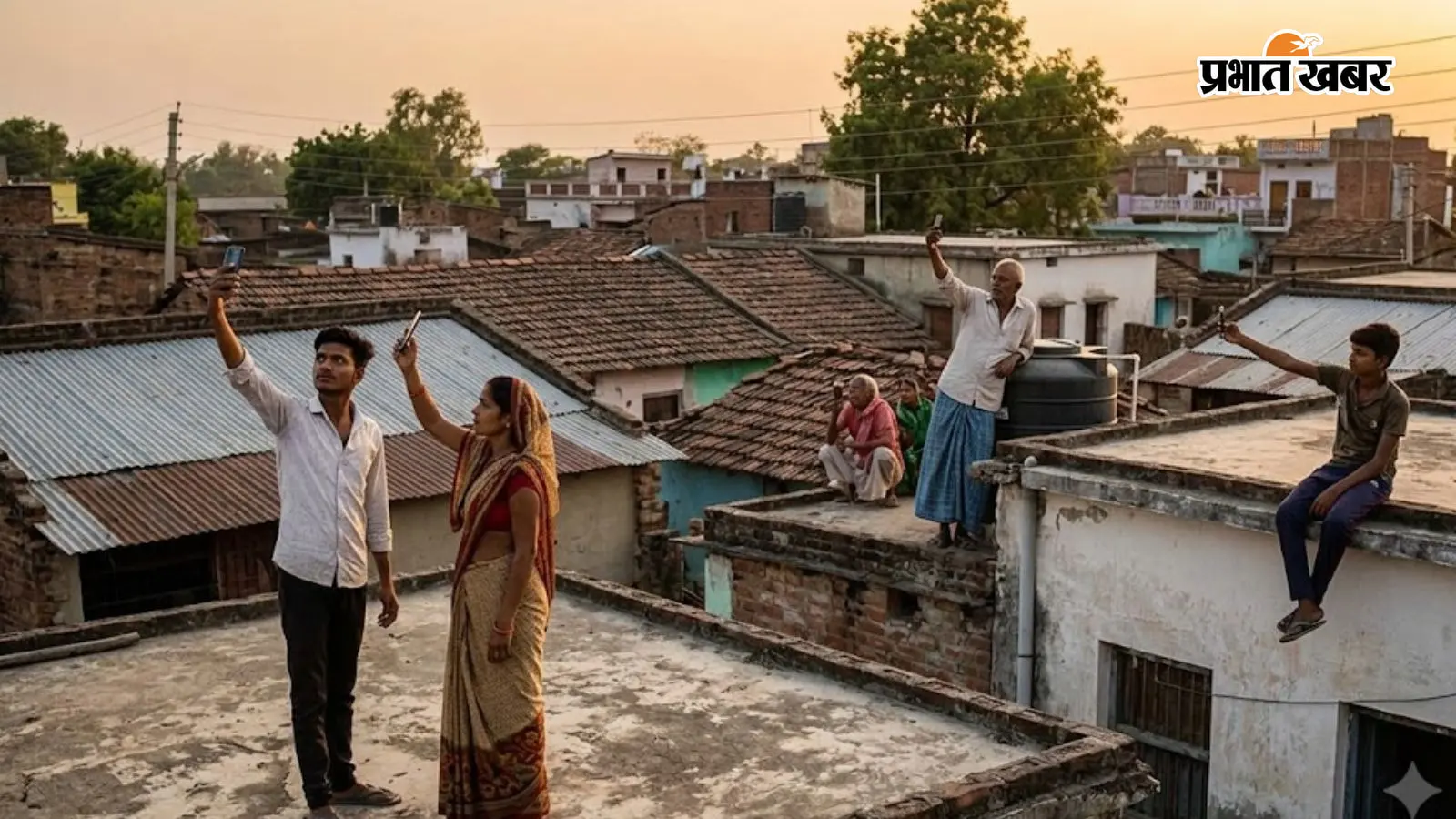 गोपालगंज के इस गांव में 5G का रिचार्ज और 2G से भी खराब नेटवर्क, सिग्नल के लिए छतों पर चक्कर काट रहे लोग