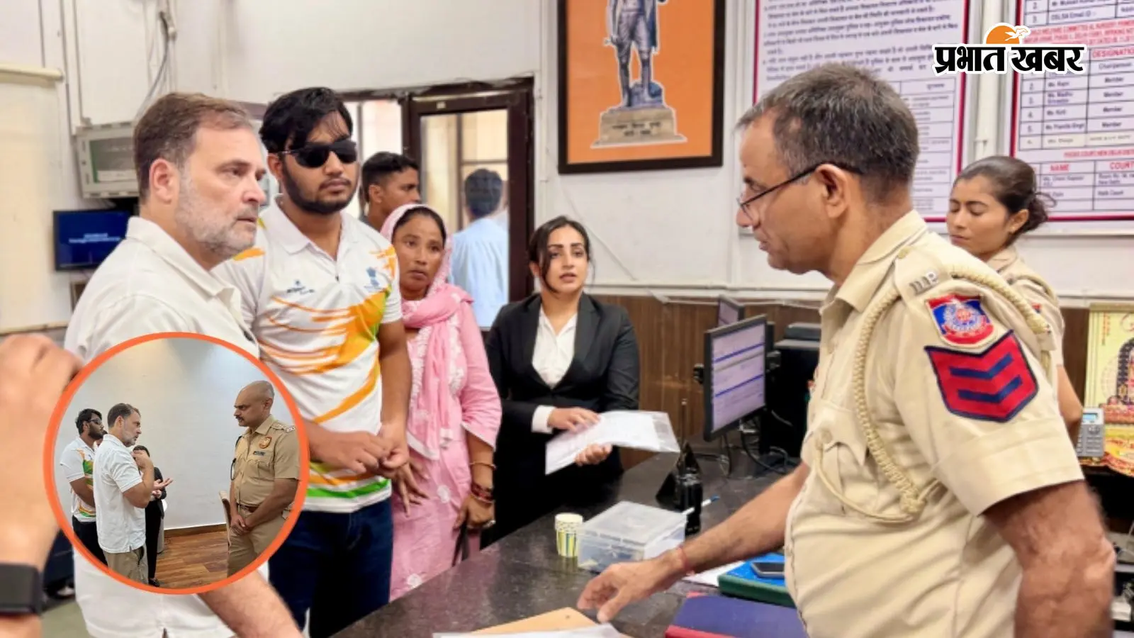 Video : पुलिस स्टेशन पहुंचे राहुल गांधी, पेलेट गन पीड़ित भी साथ, धरने पर बैठे