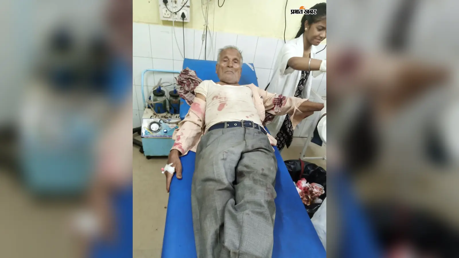 अज्ञात वाहन की चपेट में आने से वृद्ध गंभीर रूप से घायल, सब्जी खरीदने गए थे