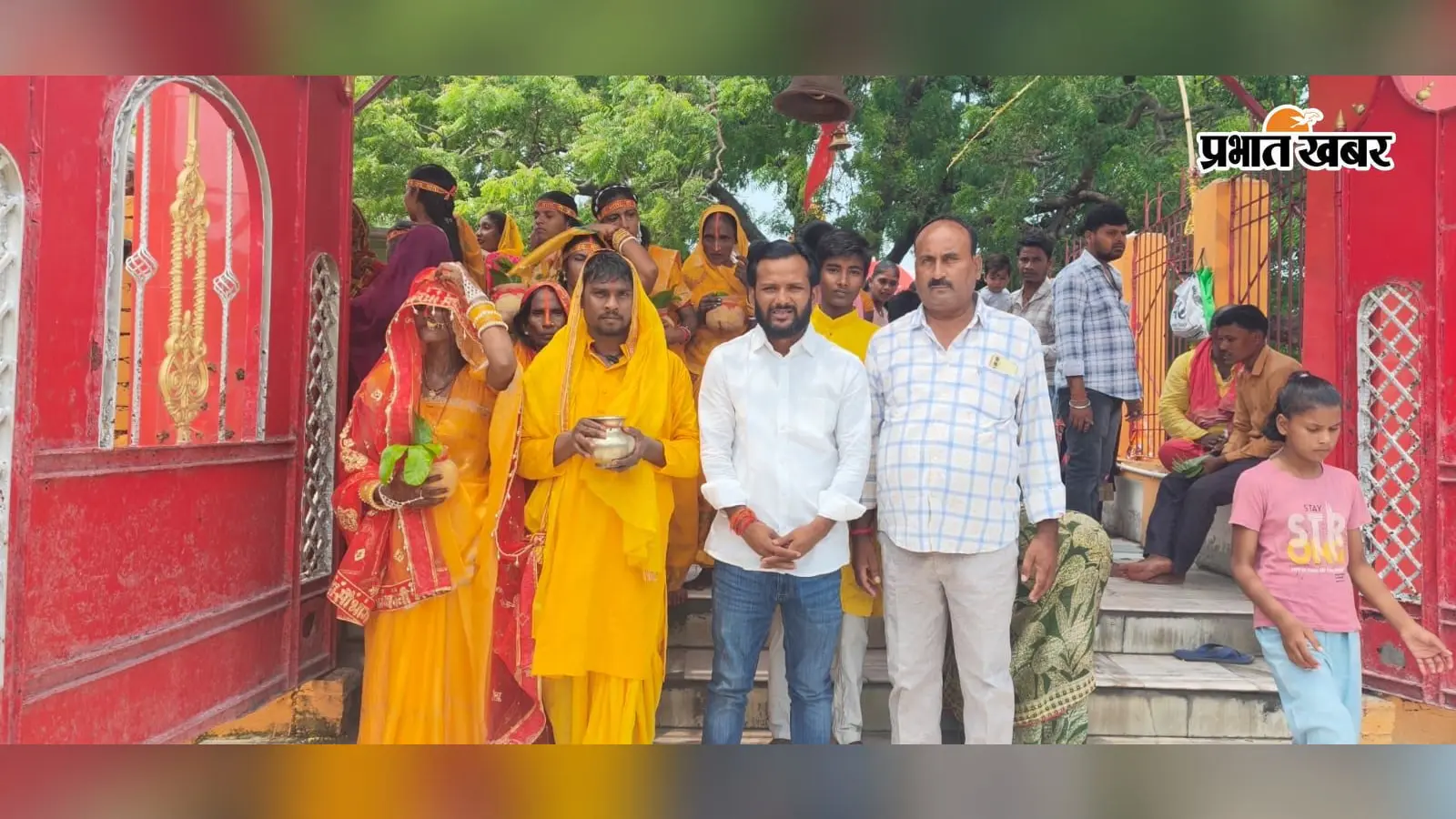 डेवढ़ी ब्रह्मस्थान पर कलश यात्रा के साथ अखंड अष्टयाम हुआ शुरू