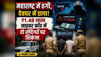 महाराष्ट्र में ठगी,देवघर में छापा! ₹1.48 लाख साइबर फ्रॉड में दो संदिग्धों पर शिकंजा