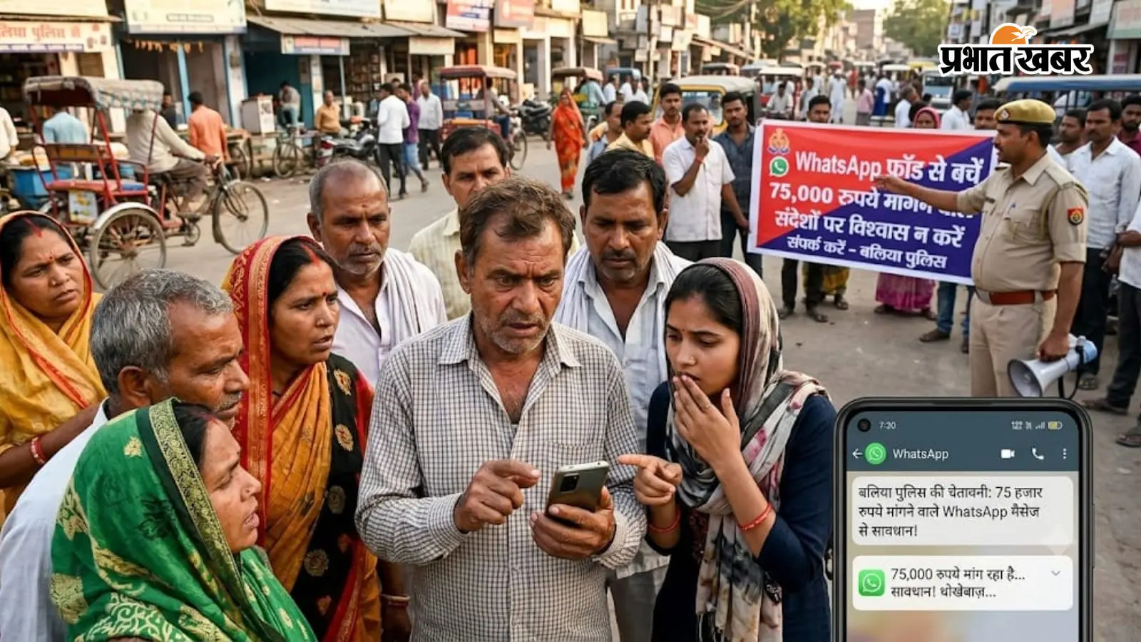 बलिया वालों सावधान! WhatsApp पर आ रहा 75 हजार रुपये मांगने वाला मैसेज, पुलिस ने जारी की चेतावनी