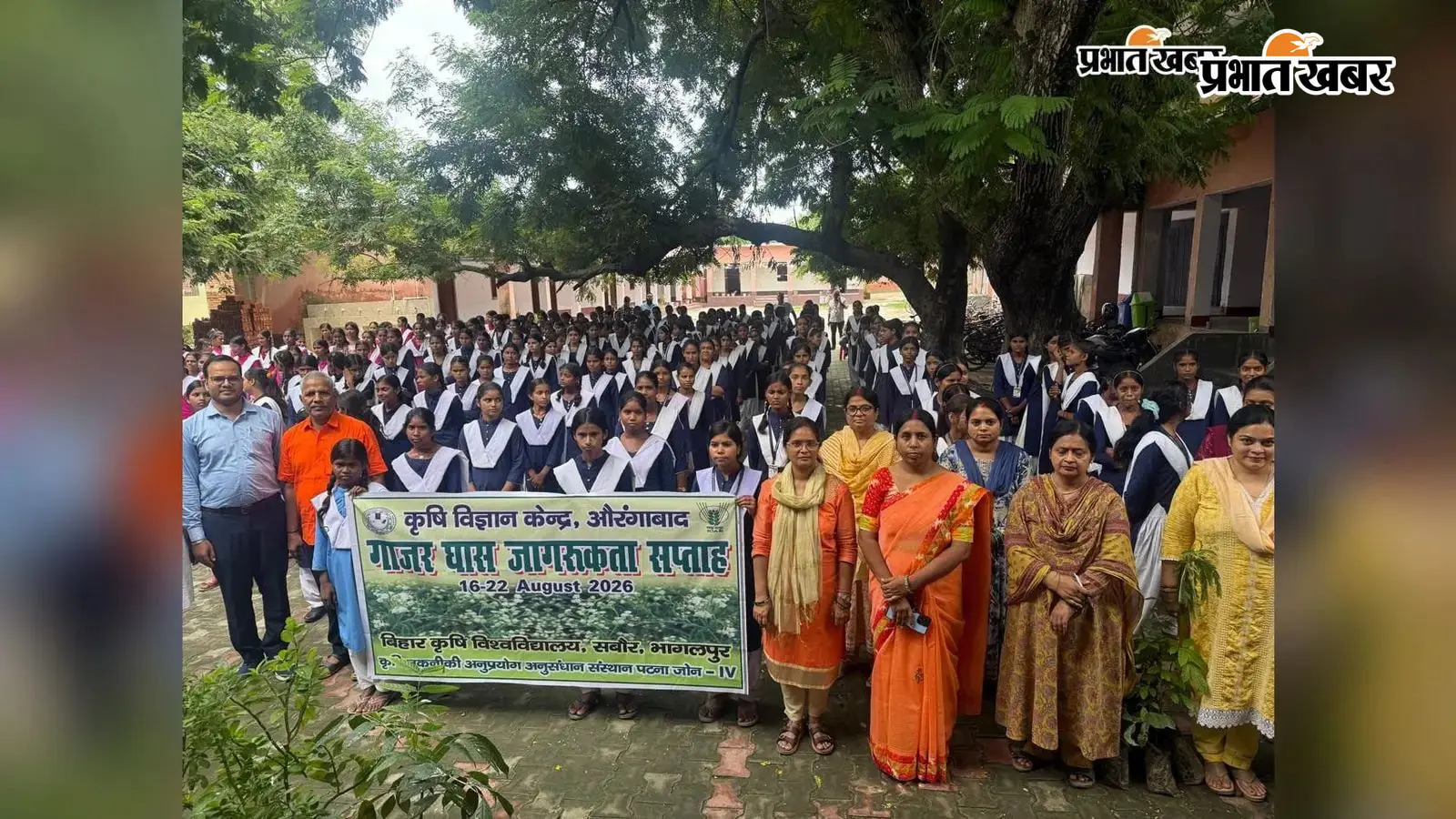 औरंगाबाद में पार्थेनियम से बचाव के लिए विद्यार्थियों को किया जागरूक, केवीके वैज्ञानिकों ने बताए नियंत्रण के उपाय