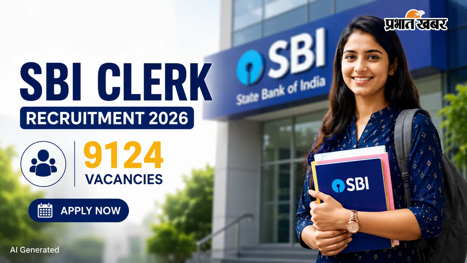 कहीं छूट न जाए मौका, SBI में 9124 पदों पर बंपर वैकेंसी, जल्द करें अप्लाई