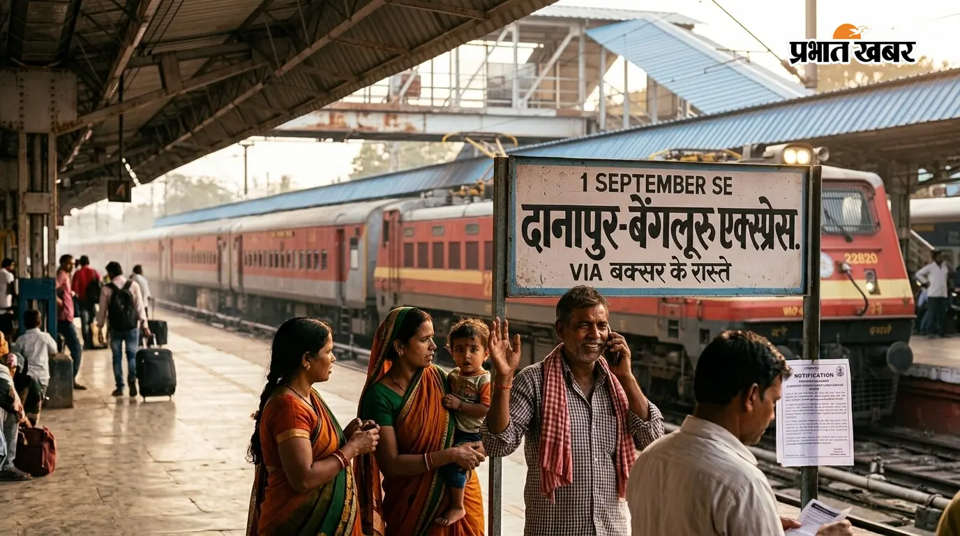 1 सितंबर से दानापुर-बेंगलूरु स्पेशल ट्रेन अब नियमित एक्सप्रेस के रूप में चलेगी, बक्सर में भी ठहराव