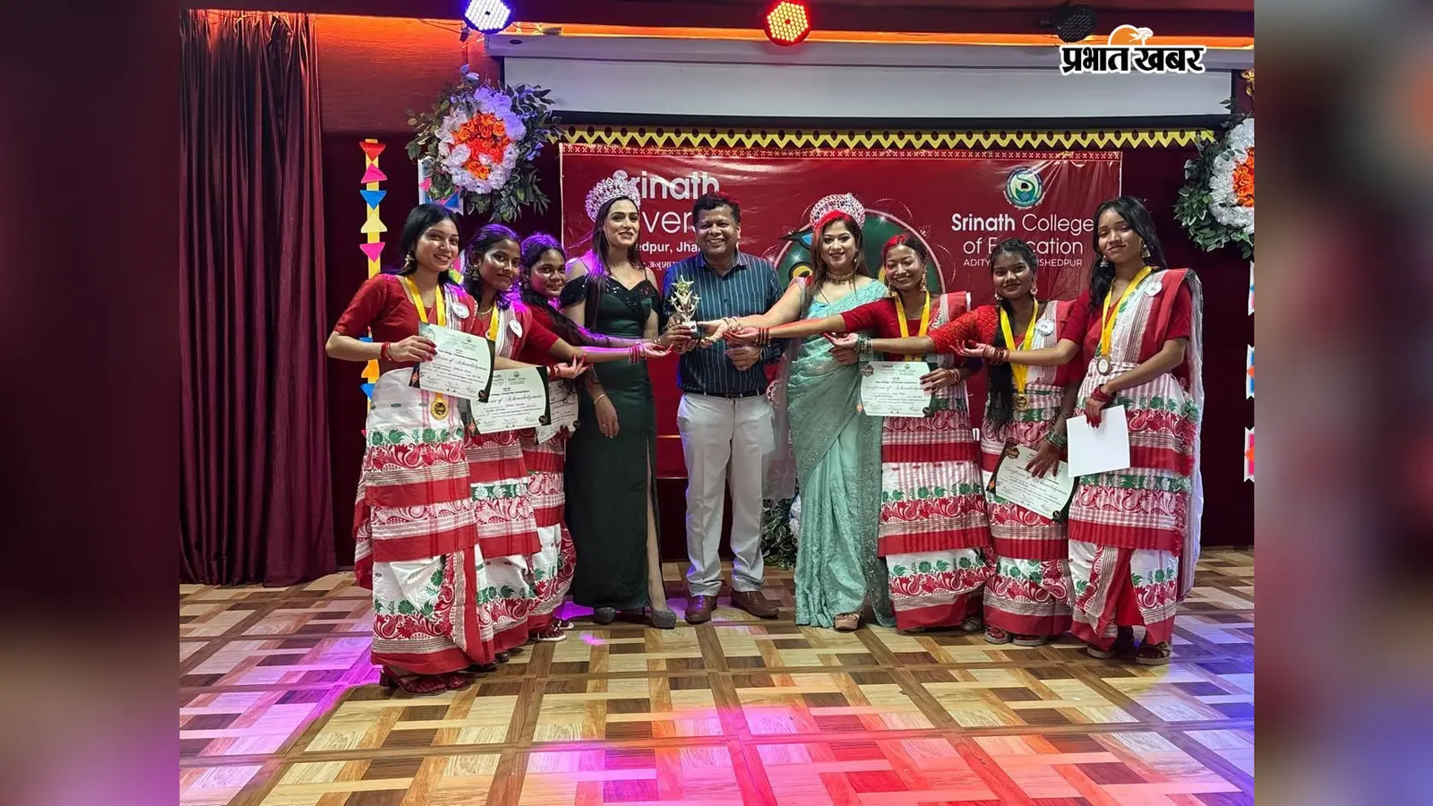 सावन के रंग में रंगा श्रीनाथ कैंपस, श्वेत बने मिस्टर तो पापिया बनीं मिस सावन