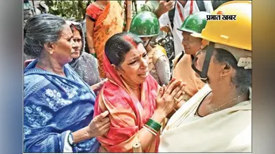 नदी के किनारे अतिक्रमण पर चली जेसीबी, तोड़े गये 3 पक्के मकान