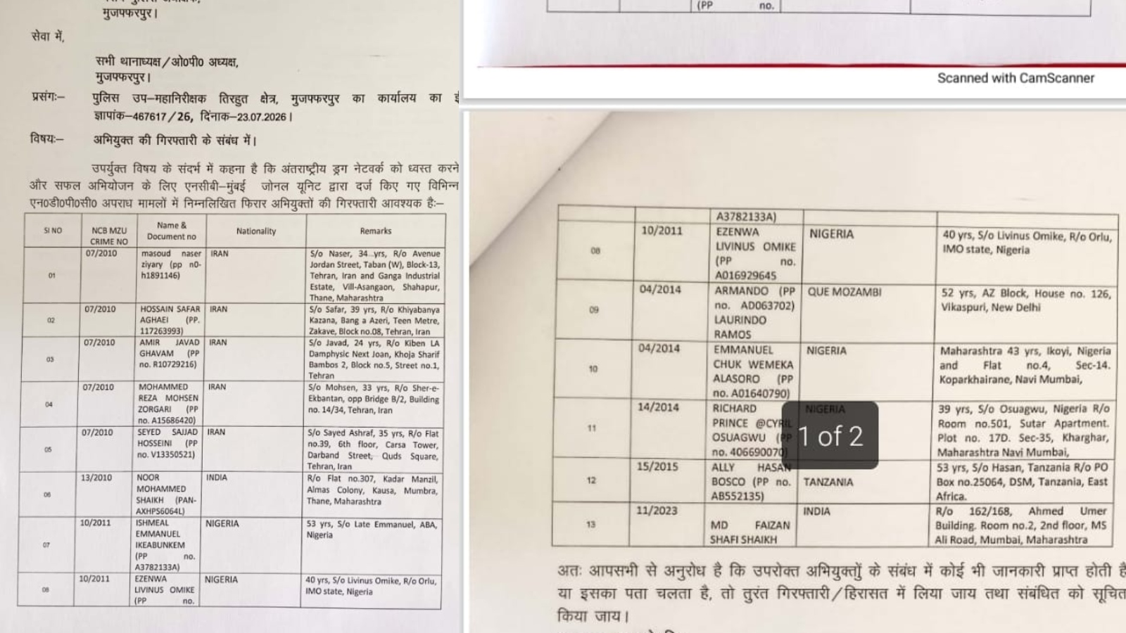 13 अंतरराष्ट्रीय ड्रग्स माफियाओं की खोज में छापेमारी शुरू