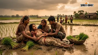 खेत में धान का बिचड़ा उठाते समय वज्रपात, युवती गंभीर