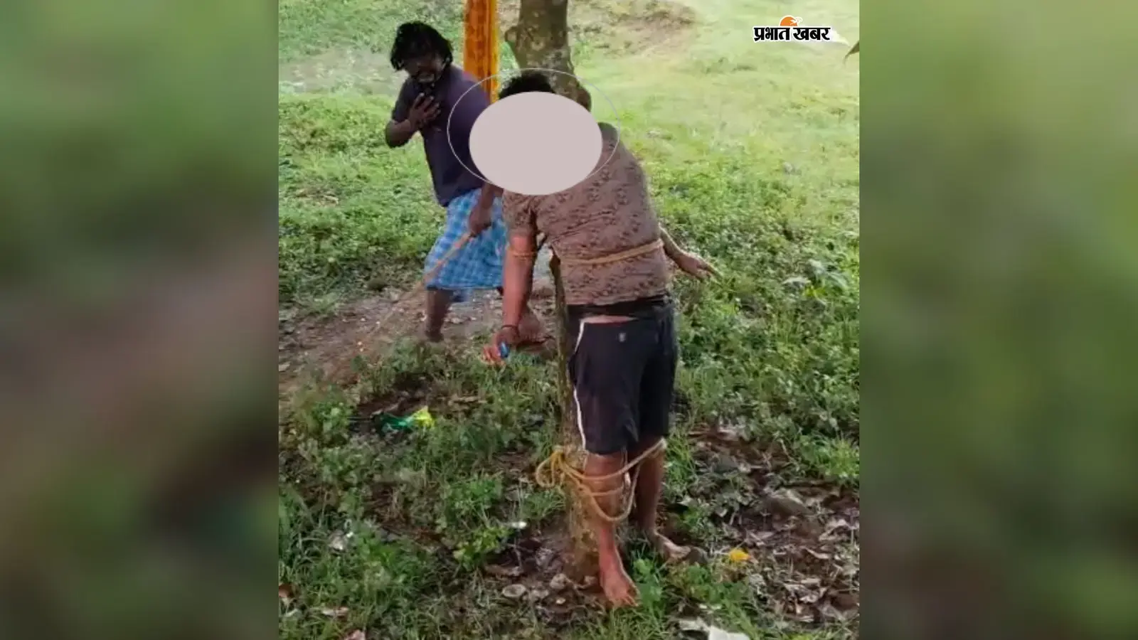 टोटो चोरी कर भाग रहे युवक को ग्रामीणों ने दबोचा, पेड़ से बांधकर की पिटाई