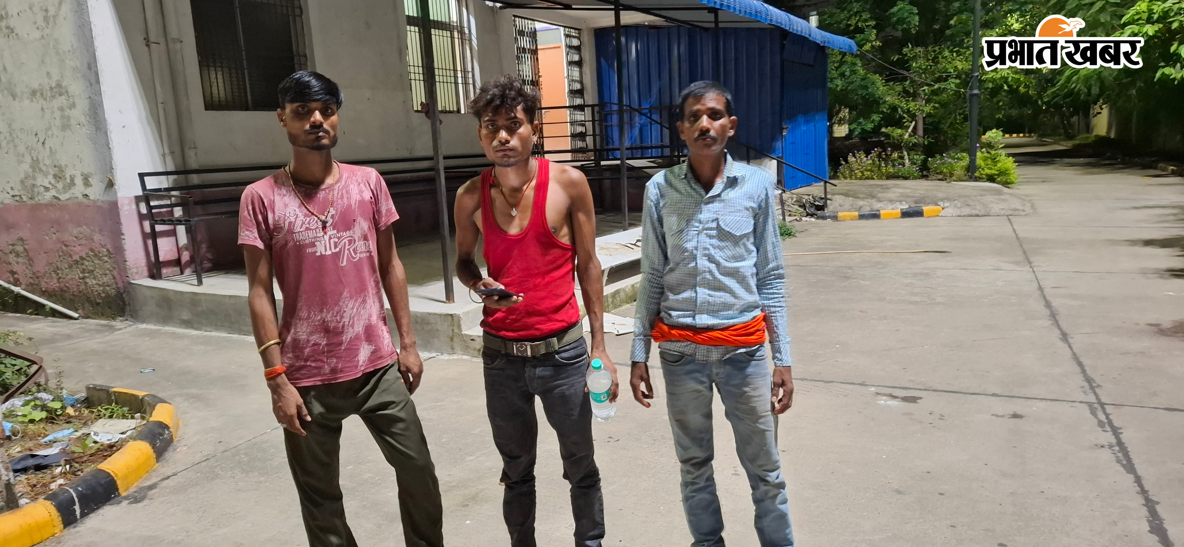 फोटो:1, शादी के दिन अपने पति के साथ मृतका का  फोटो: 2, पोस्टमार्टम कराने पहुंचे परिजन | Prabhat Khabar Network