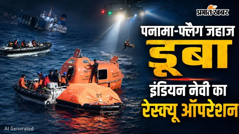 बंगाल की खाड़ी में डूबा पनामा-फ्लैग वाला जहाज, इंडियन नेवी का रेस्क्यू ऑपरेशन जारी