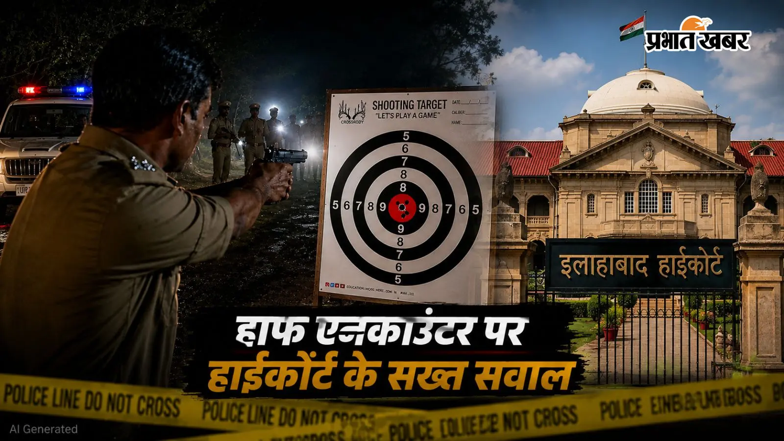 UP में हाफ एनकाउंटर पर हाईकोर्ट का सवाल- अंधेरे में 15 मीटर दूर से दोनों पैरों में कैसे लगी गोली? अब CBI करेगी जांच