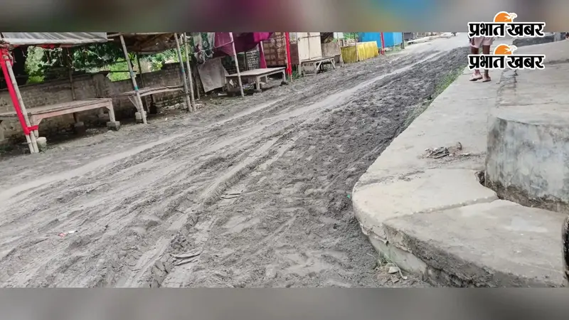 वीरपुर में जलजमाव से परेशान पूजा समिति ने खुद समतल की सड़क, जन्माष्टमी मेले की तैयारी तेज