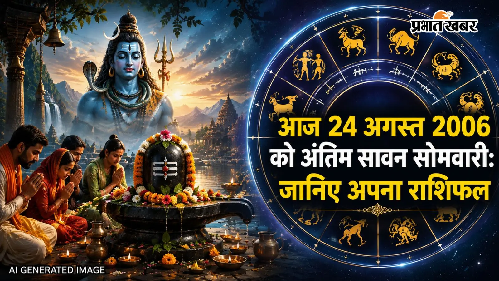 आज का राशिफल: सावन की अंतिम सोमवारी पर शिव आराधना का फल: जानिए आपकी राशि के लिए क्या हैं संकेत