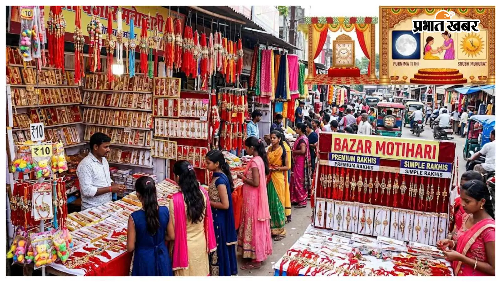 Raksha Bandhan 2026: रक्षाबंधन से पहले मोतिहारी के बाजारों में सजी राखियों की दुकानें, मोटू-पतलू से चांदी तक की राखियां बनीं आकर्षण