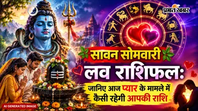 आज का लव राशिफल: सावन की अंतिम सोमवारी, जानिए किन राशियों के दिल के तार जुड़ेंगे आज!