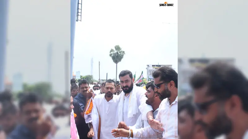 Muzaffarpur: स्वास्थ्य मंत्री निशांत कुमार का भव्य स्वागत, सादतपुर में जुटे हजारों JDU कार्यकर्ता