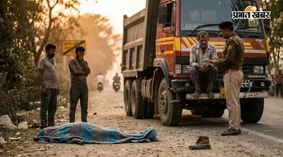 हाइवा की चपेट में आने से खलासी की मौत, चालक के खिलाफ मामला दर्ज
