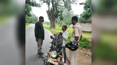 जलडेगा में पुलिस की सख्ती, हेलमेट और लाइसेंस नहीं होने पर 5 वाहन जब्त