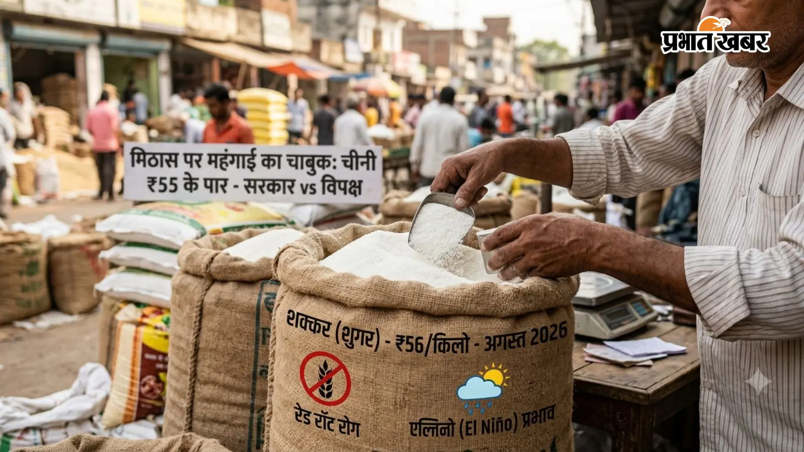 Sugar Price Hike: भारत में चीनी 55 रुपये के पार, सरकार ने रेड रॉट और एल्निनो को ठहराया जिम्मेदार; विपक्ष ने एथेनॉल पर घेरा