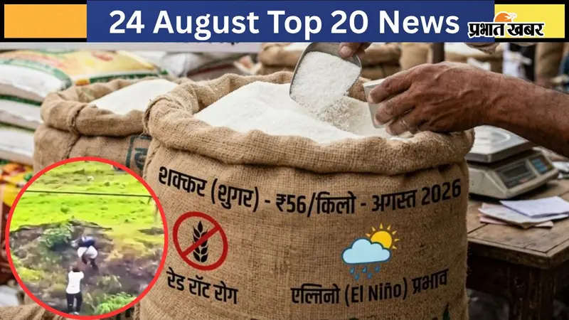 24 अगस्त की टॉप 20 खबरें: iPhone की जिद ने ली 3 लोगों की जान, भारत में चीनी 55 रुपये के पार
