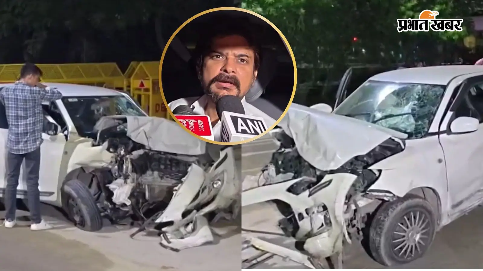 ITO पर बेकाबू कार डिवाइडर पार कर SUV से टकराई, 2 विधायकों समेत 6 घायल