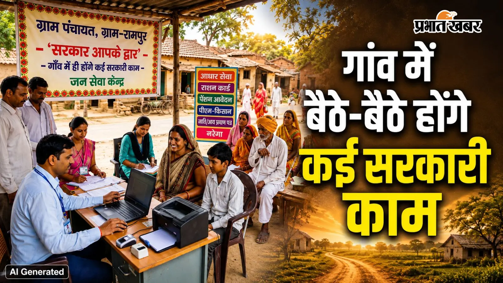 गांव में बैठे-बैठे होंगे कई सरकारी काम, इस जगह पर मिलती हैं ये डिजिटल सुविधाएं