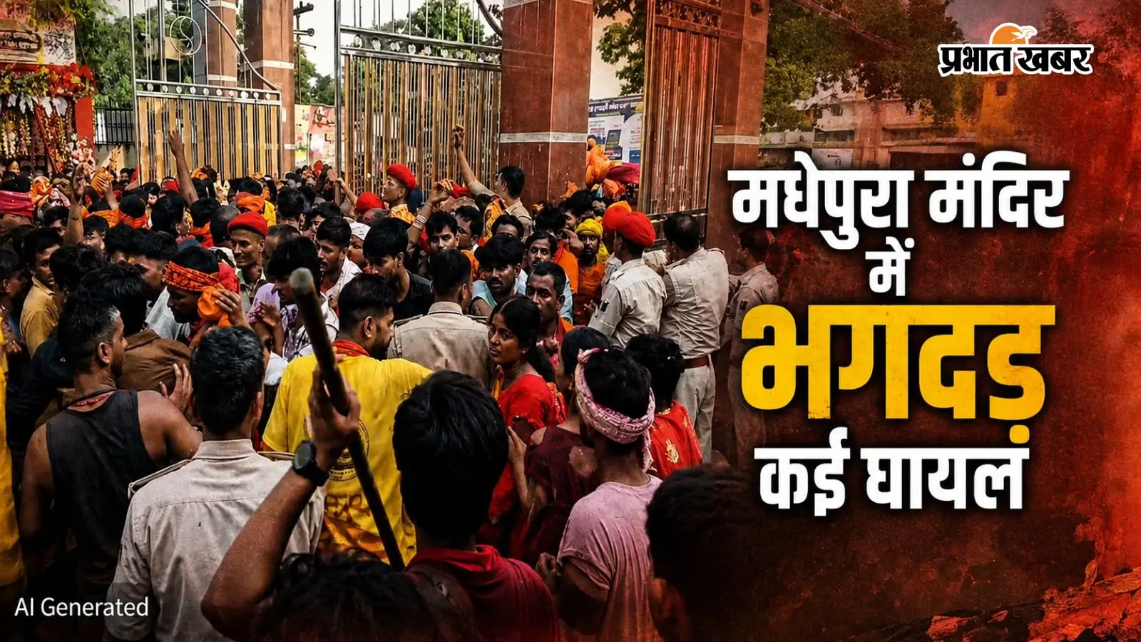 मधेपुरा: सिंहेश्वरनाथ मंदिर में सावन की अंतिम सोमवारी पर मची भगदड़, कई श्रद्धालु घायल