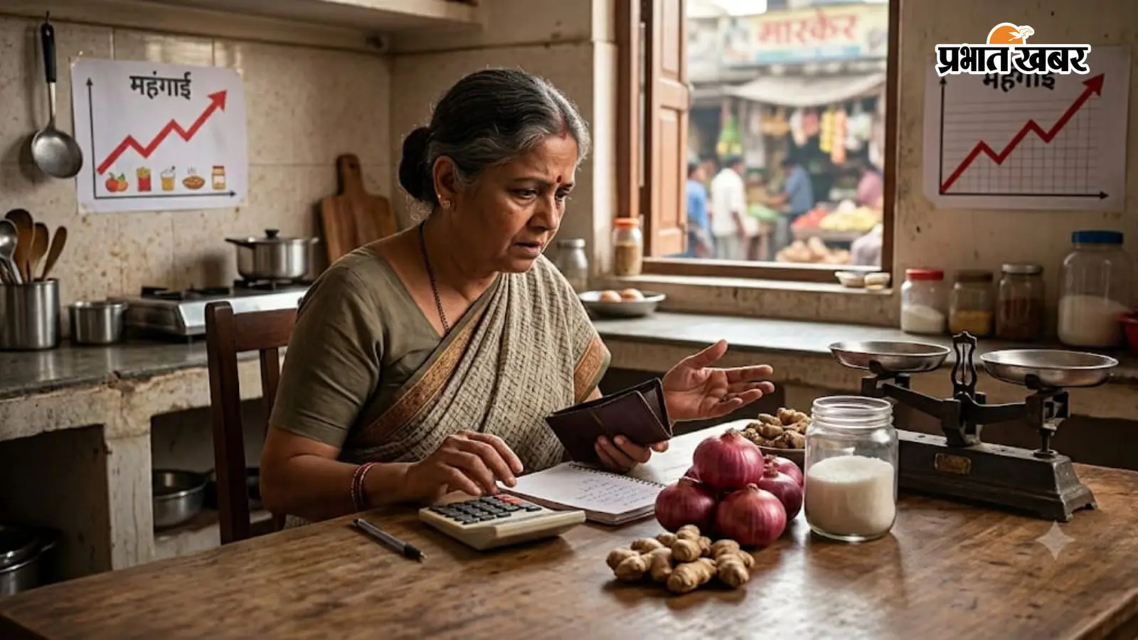 महंगाई का तड़का: चीनी हुई कड़वी, प्याज और अदरक के दामों ने बिगाड़ा रसोई का बजट