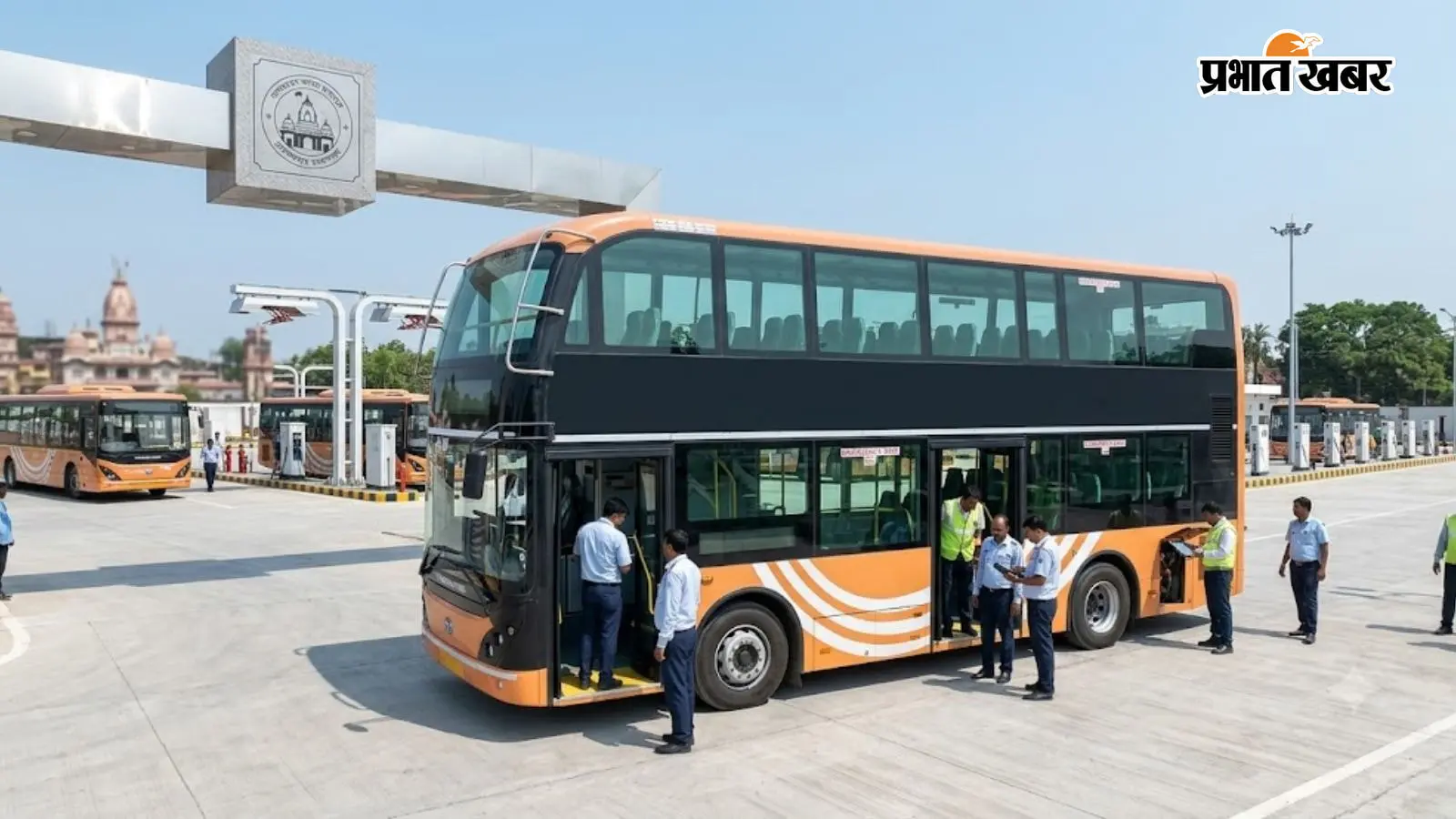 गोरखपुर को मिली पहली इलेक्ट्रिक AC डबल डेकर बस, इस रूट पर होगा पहला ट्रायल, जानें किराया और सुविधाएं