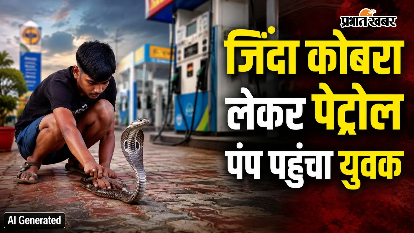 Viral Video: हाथ में जिंदा कोबरा लेकर पेट्रोल पंप पहुंचा युवक, मचा हड़कंप