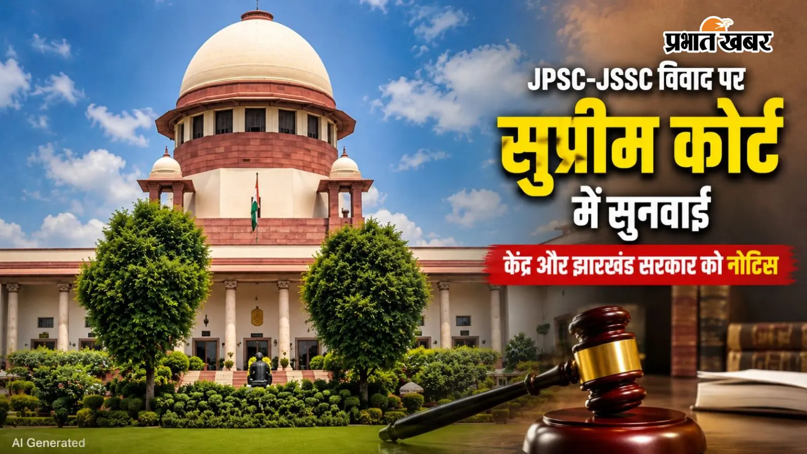JPSC-JSSC विवाद पर सुप्रीम कोर्ट में सुनवाई, केंद्र और झारखंड सरकार को नोटिस