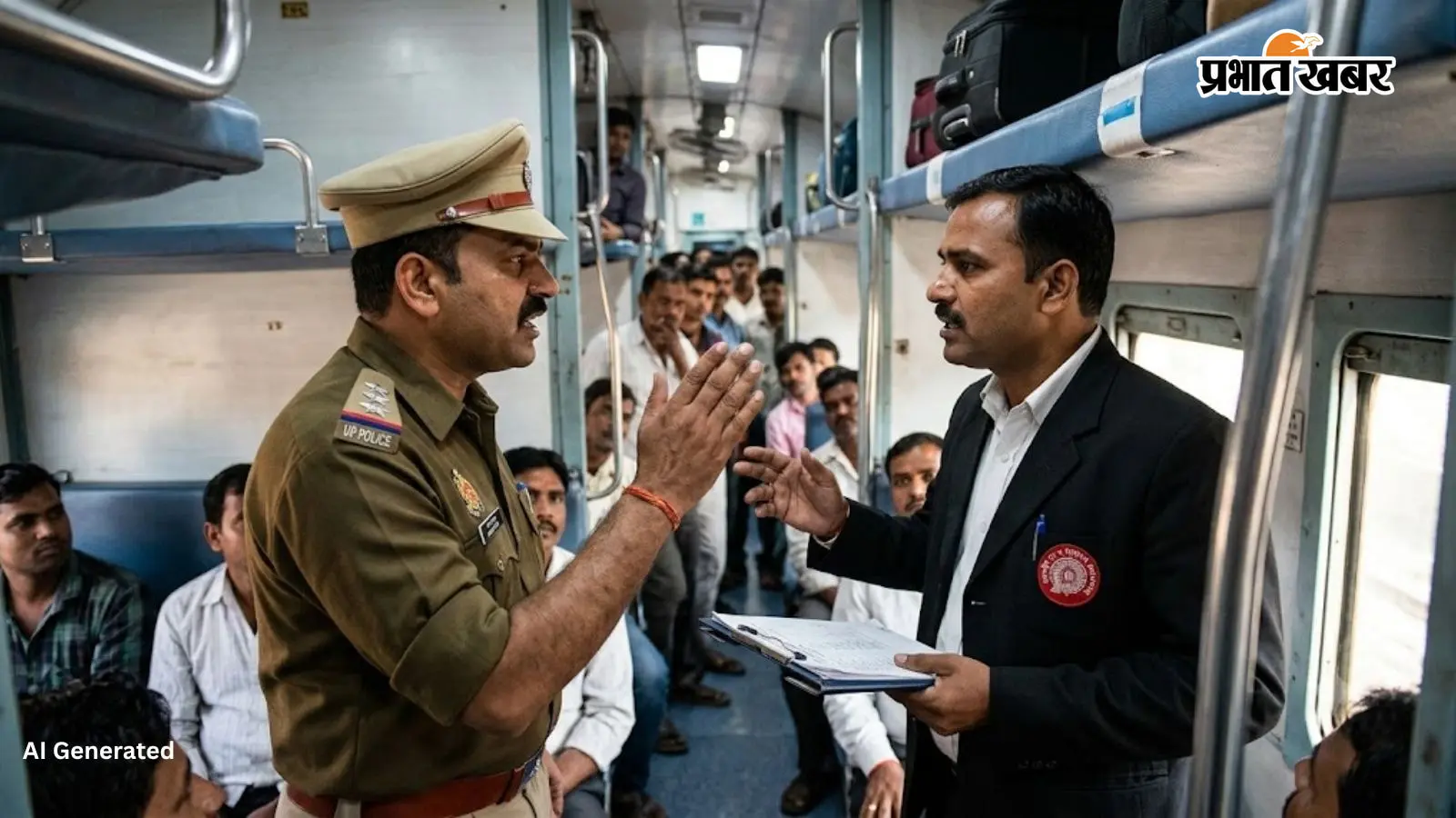 "क्या ये तुम्हारे बाप की ट्रेन है?"... ट्रेन में बिना टिकट चढ़े UP पुलिस के SI से भिड़े TTE, हंगामा का Video Viral