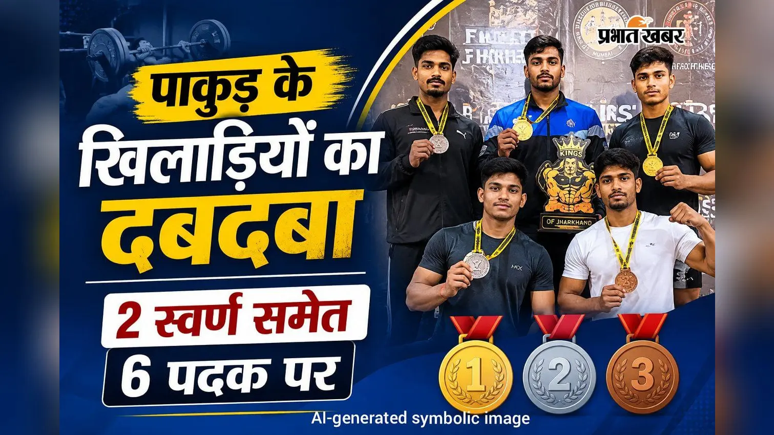 पाकुड़ के खिलाड़ियों का धनबाद में धमाल, पावरलिफ्टिंग-बॉडीबिल्डिंग में 5 ने जीते 6 पदक
