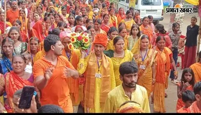 गया जी के श्रद्धालुओं की अनोखी भक्ति, 551 फुट लंबे कांवर के साथ बाबा सिद्धेश्वर नाथ का किया जलाभिषेक