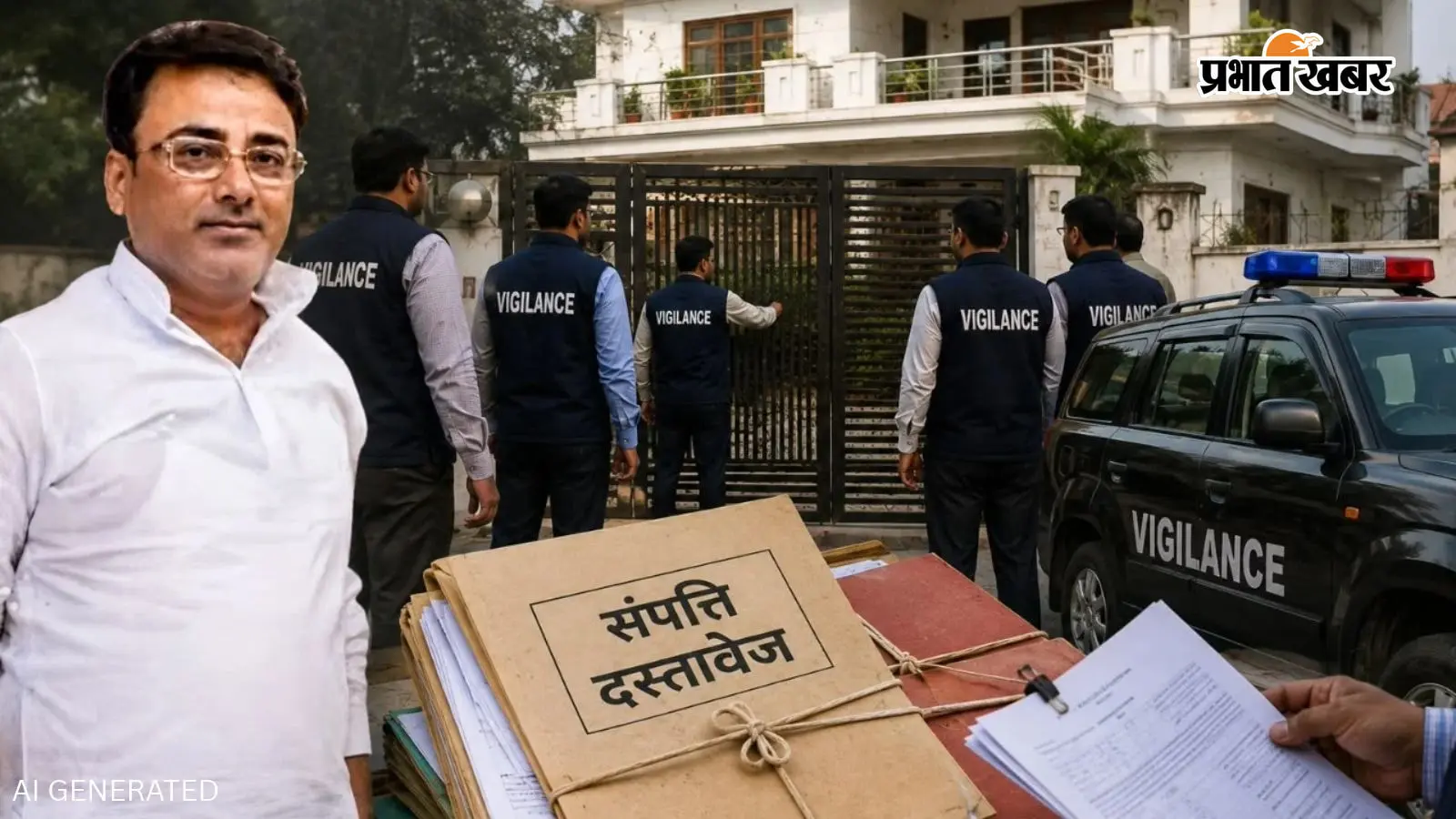 NRHM घोटाला: पूर्व विधायक मुकेश श्रीवास्तव के भाई के घर फिर पहुंची विजिलेंस टीम, सील मकान में घंटों चली जांच