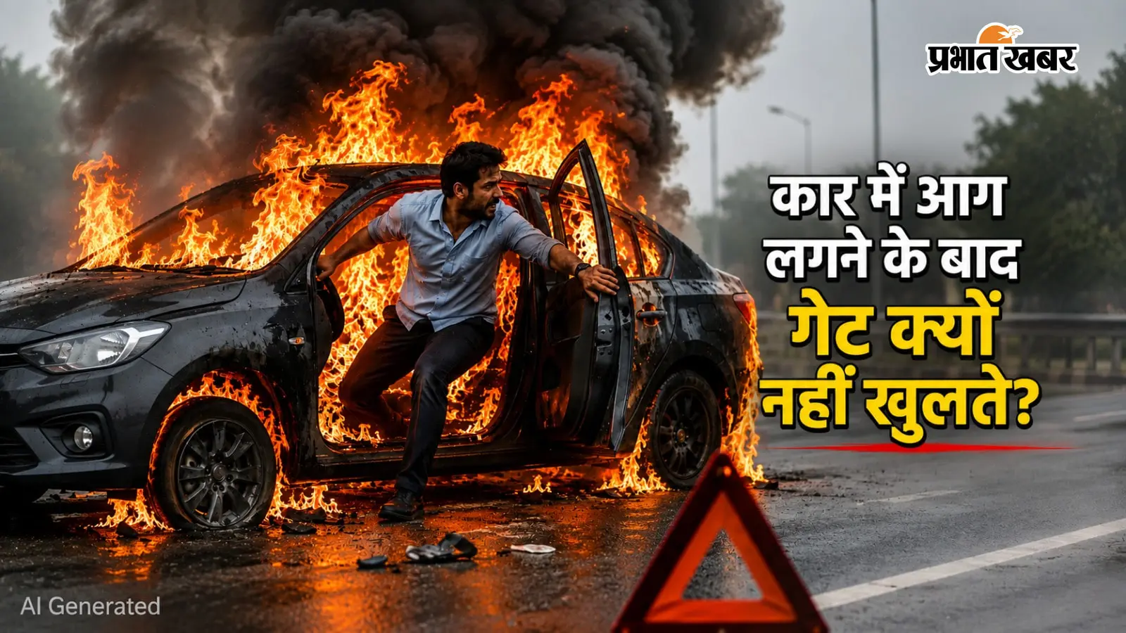 कार में आग लगने के बाद गेट क्यों नहीं खुलते? जानें इसके पीछे की वजह और इमरजेंसी में बाहर निकलने के ये उपाय