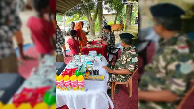 भारत-नेपाल सीमा पर SSB का बड़ा कल्याणकारी कदम, 174 पशुओं की हुई मुफ्त जांच, 33 पशुपालकों को मिली दवा