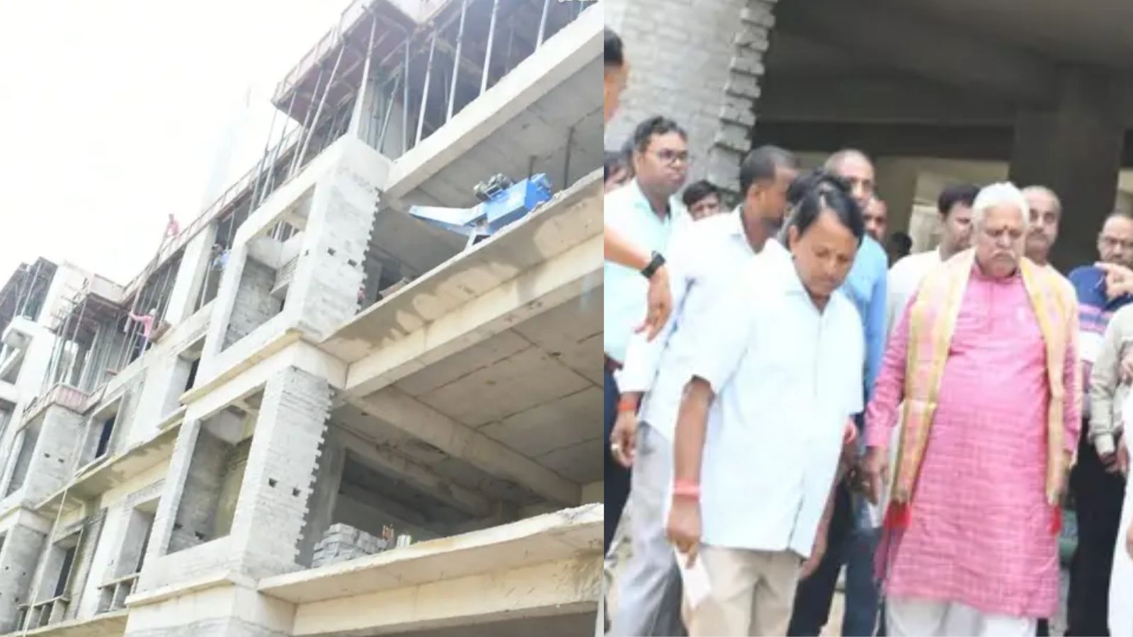 निर्माणाधीन धर्मशाला का निरीक्षण करते विधानसभा अध्यक्ष  | Prabhat Khabar Network
