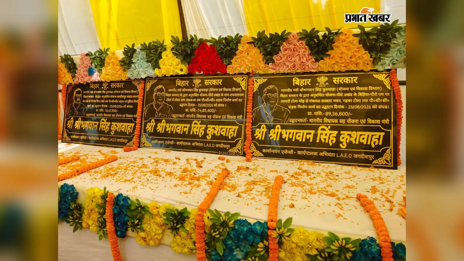 भोजपुर के इन गांवों को मिली सड़क की सौगात, 2.80 करोड़ की तीन योजनाओं का हुआ उद्घाटन