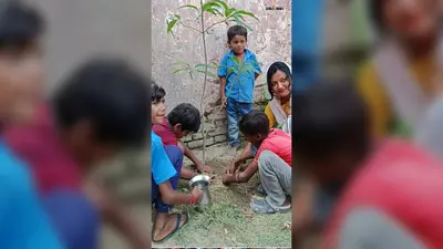 मधुबनी में बच्चों की अनोखी पहल, अपने नाम लगाया पौधा