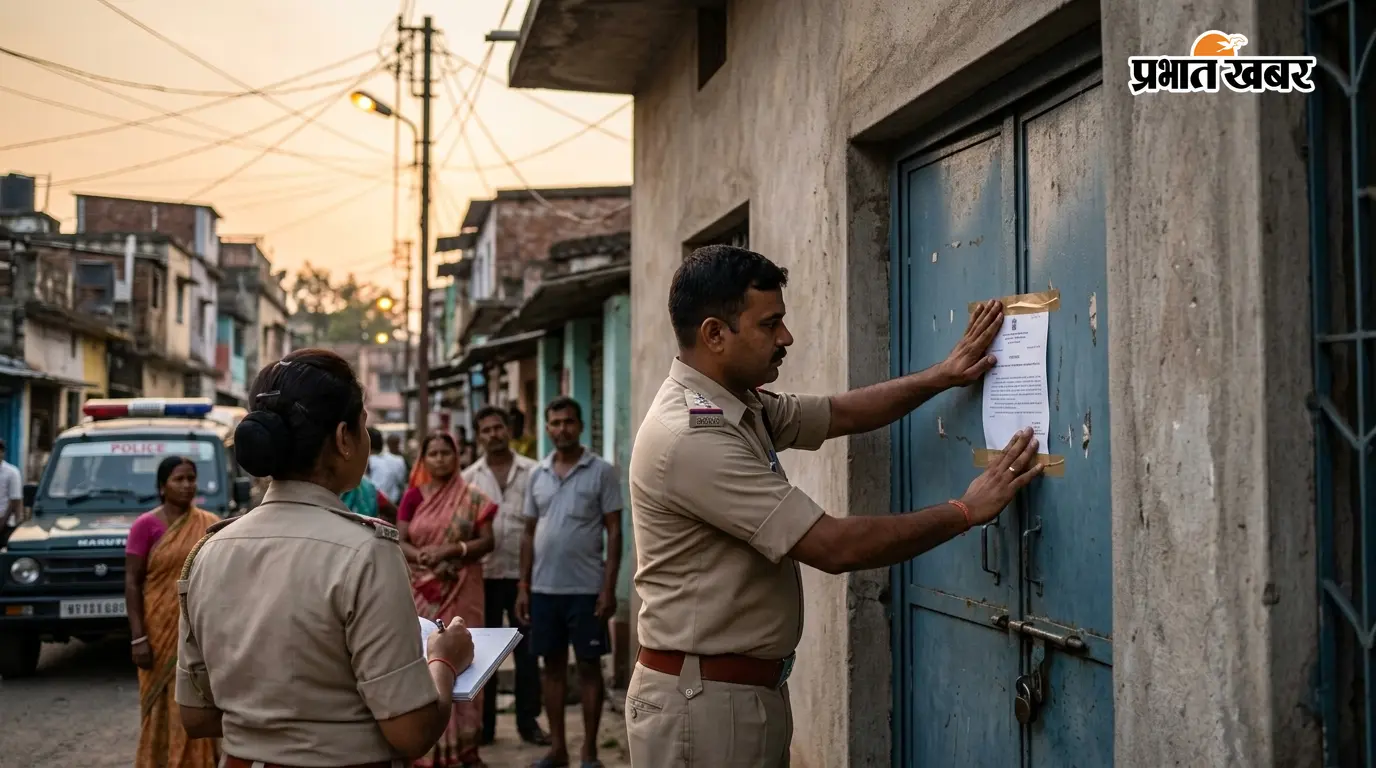छेड़खानी मामले में धनबाद पहुंची नामकुम पुलिस, आरोपी के घर नोटिस चिपकाया