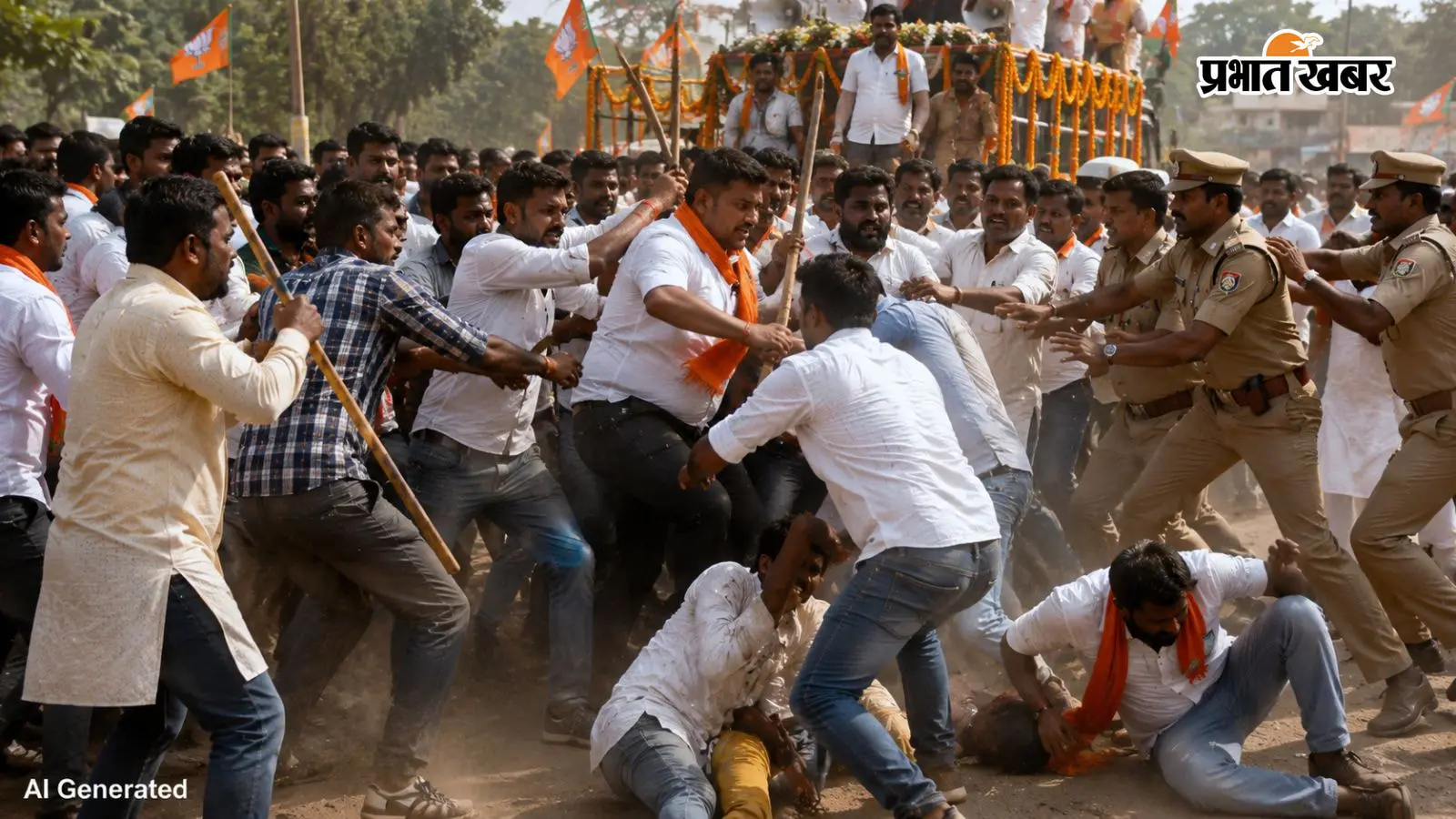 स्वागत समारोह बना अखाड़ा! देवरिया में ऐसा क्या हुआ कि BJP के दो गुट आपस में भिड़ गए? लाठी-डंडे चलने का Video वायरल